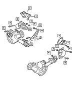 52020471AC - Engine Mounting: Transmission Mount Bracket for Mopar Image