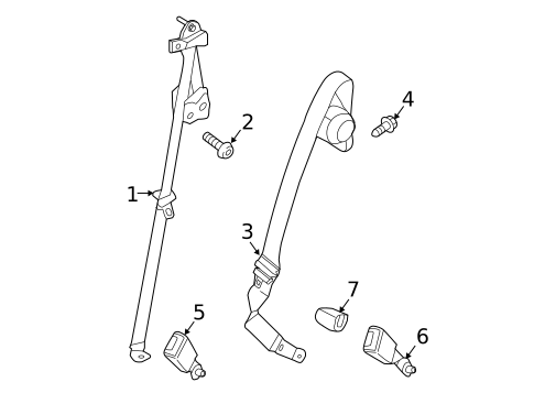 Rear Seat Belts for 2023 Lincoln Nautilus #0