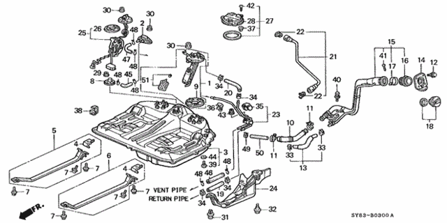 Fuel Tank (1) for 1997 Acura CL #0