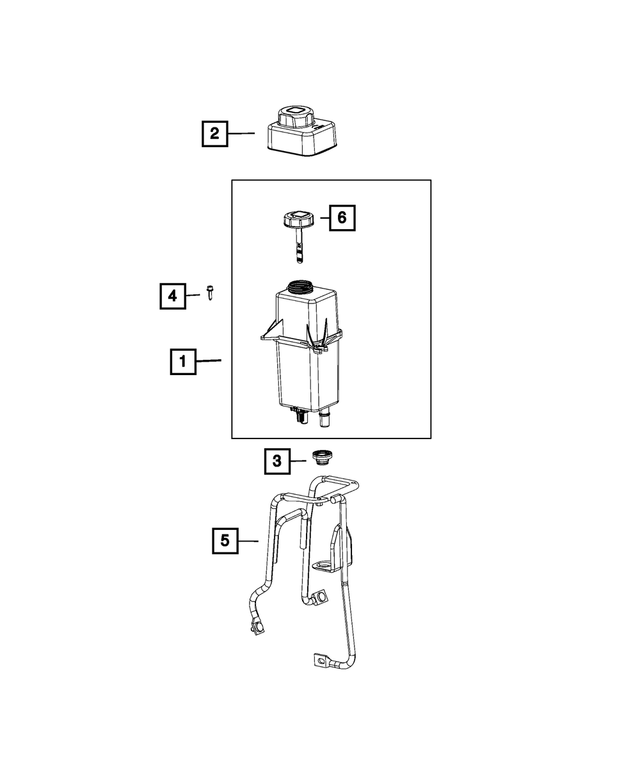 68109391AA - Steering: Coolant Bottle Grommet for Ram: ProMaster 1500, ProMaster 2500, ProMaster 3500, ProMaster EV Image
