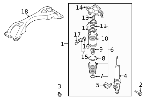 Shocks & Components for 2007 Volkswagen Touareg #2