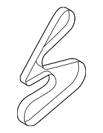 252123E001 - : Serpentine Belt for Hyundai Image