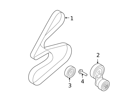 Belts & Pulleys for 2009 Hyundai Santa Fe #0