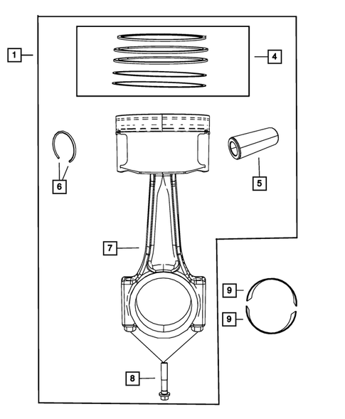 Crankshaft, Piston, Drive Plate, Flywheel, and Damper for 2010 Dodge Caliber #2