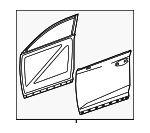 6700278030 - Body: Door Shell for Lexus: NX200t, NX300, NX300h Image