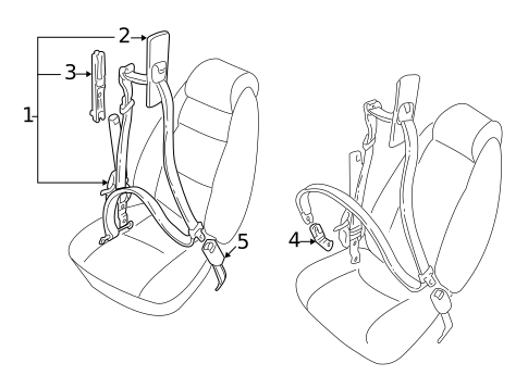 Seat Belt for 1999 Saab 9-3 #3