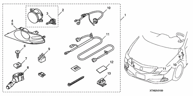 Foglights (1) for 2015 Acura ILX #0