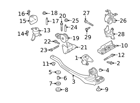 Engine & Trans Mounting for 2008 Mercury Mariner #0