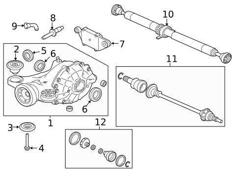 Axle & Differential for 2017 Jaguar XF #0