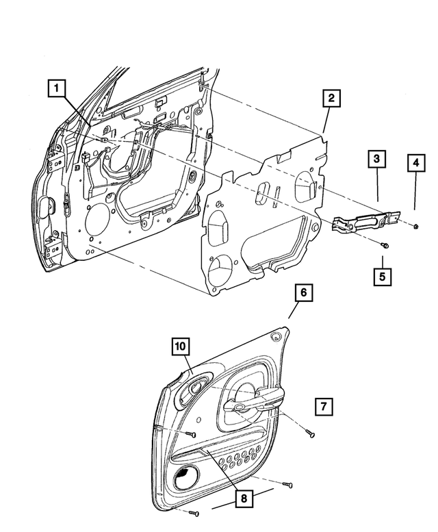 SB96MF1AD - : Door Interior Handle, Right for Mopar Image