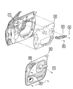 SB96MF1AD - : Door Interior Handle, Right for Mopar Image
