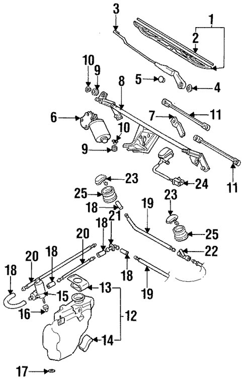 Wiper & Washer Components for 1995 Volkswagen Golf #0