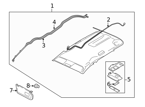 Interior Trim - Roof for 2010 Mazda 5 #1