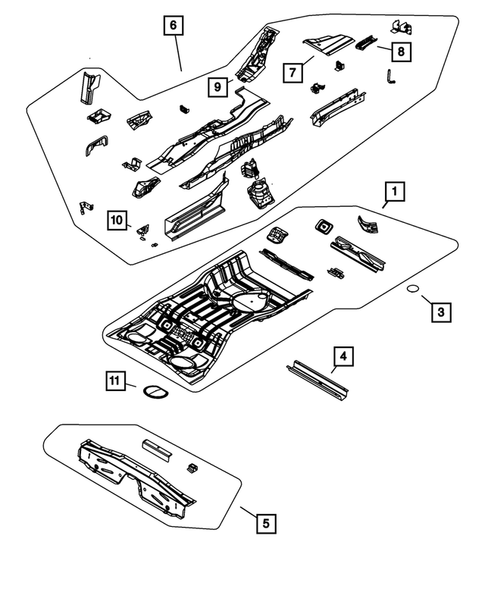 Floor Pans for 2007 Chrysler Sebring #1