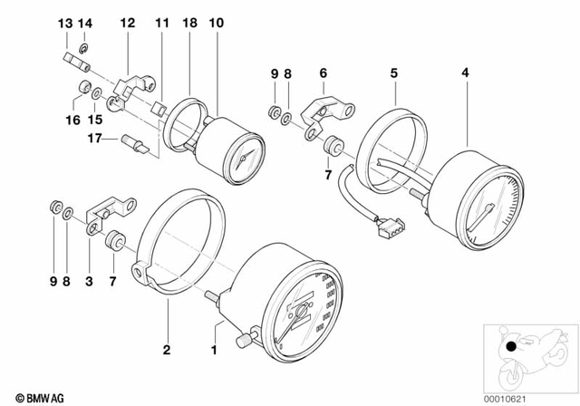 62112306730 - Instruments: Speedometer Damper Ring -  for BMW-Motorrad Image