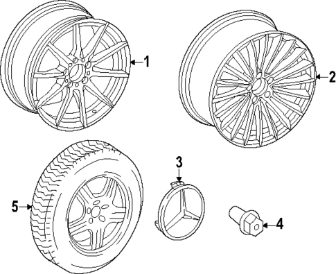 Wheels for 2025 Mercedes-Benz SL 55 AMG&reg; #2