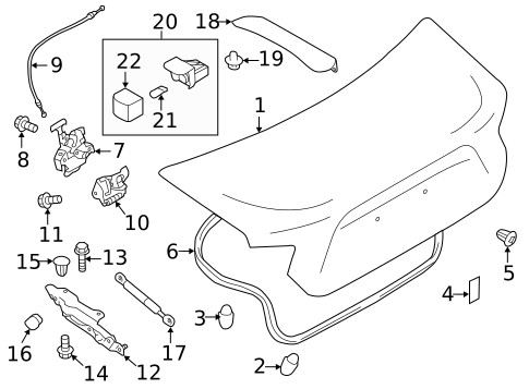 Lid & Components for 2017 Subaru BRZ #0