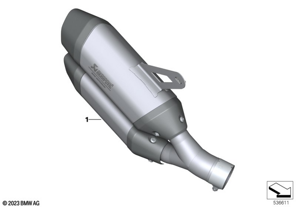 77115A82FC2 - Titanium Double Sport Silencer, Titanium 2022-2026