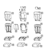 7JB34VA6AF - : Rear Seat Back Cover, Right for Jeep: Grand Wagoneer, Wagoneer Image