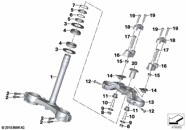 31428554471 - : Clip Mount, Lower Left for BMW-Motorrad Image