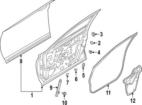 Door & Components for 2025 INFINITI QX55 #1