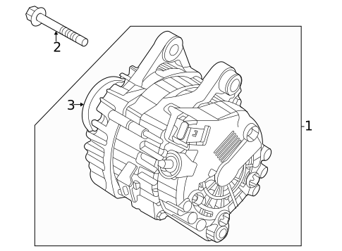 Alternator for 2023 Hyundai Santa Cruz #1