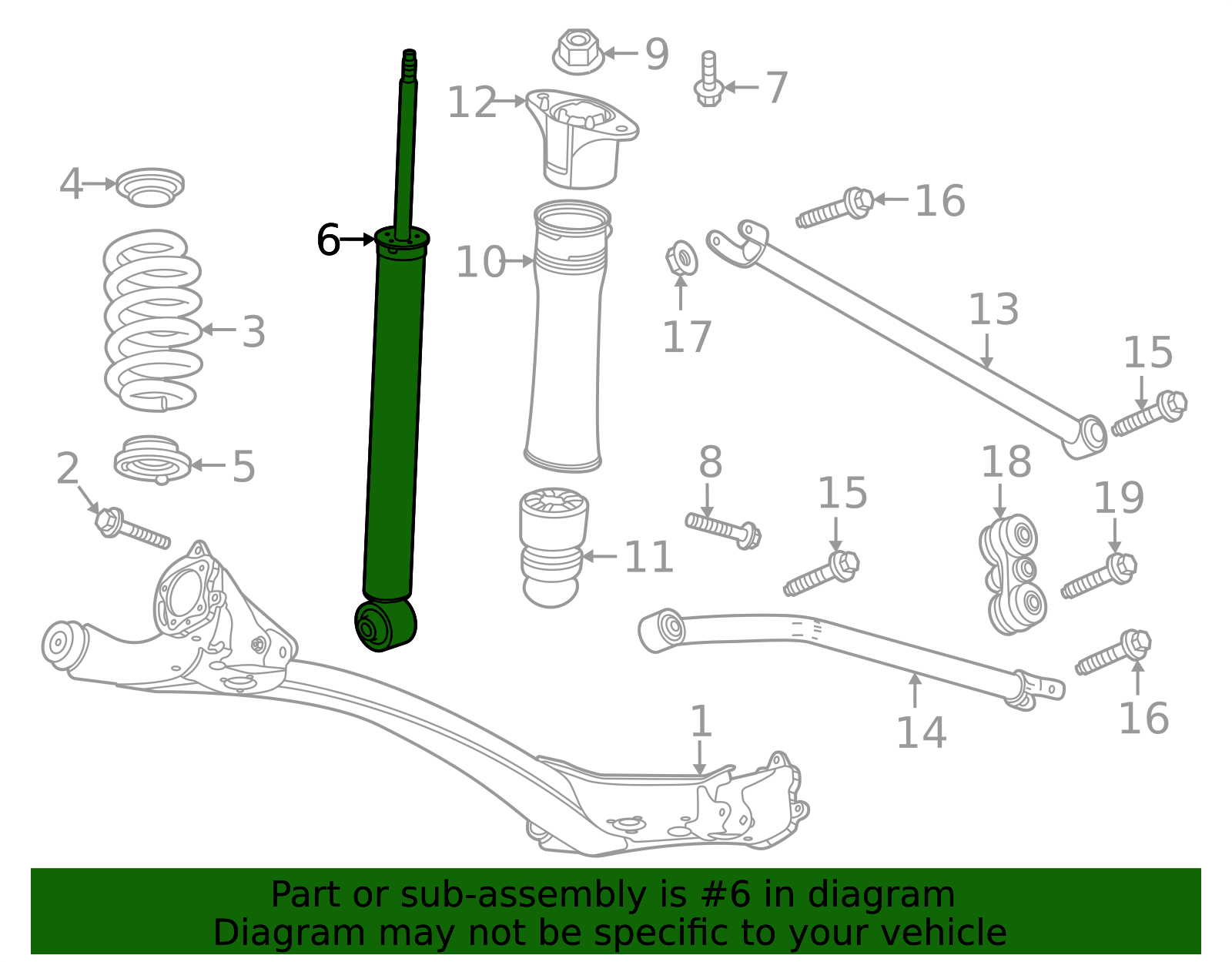 2021-2026 Chevrolet Trailblazer Rear Shock Absorber 42599532 | OEM