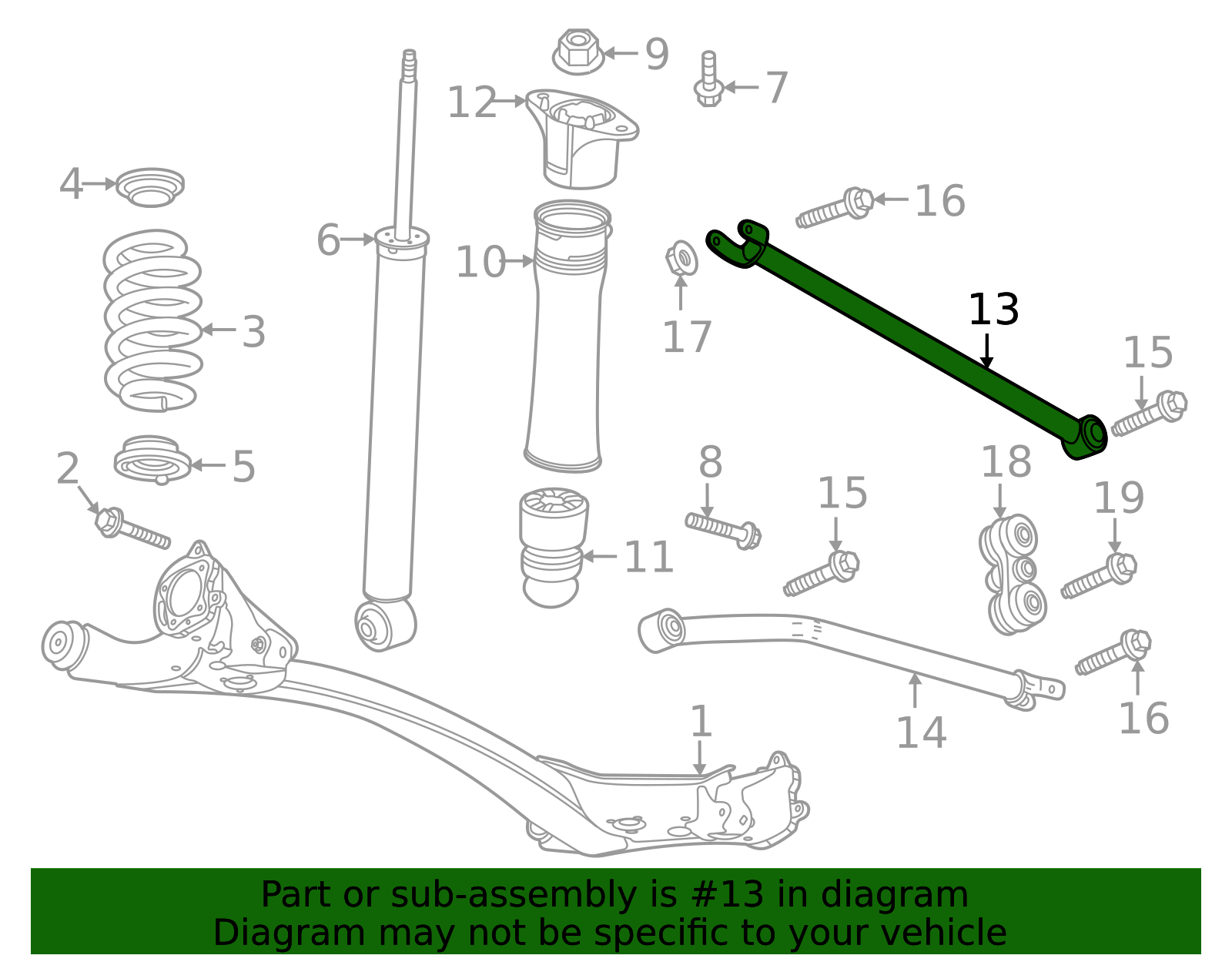 2020-2026 GM Rear Passenger Side Suspension Lateral Link 42533093 GM ...