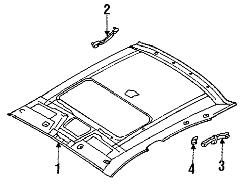 Interior Trim - Roof for 1993 INFINITI J30 #0