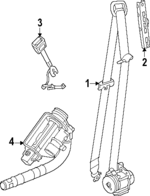 80001429 - : Seat Belt Assembly for Volvo: EX30 Image