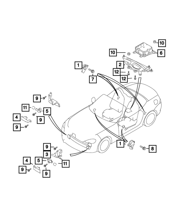 « 68314219AA – Electrical : Impact Capteur, Côté Droit pour Mopar Image »