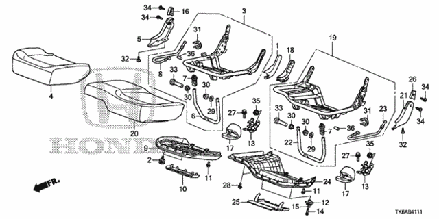 Rear Seat Cushion (KA/KC) for 2013 Honda Fit #0
