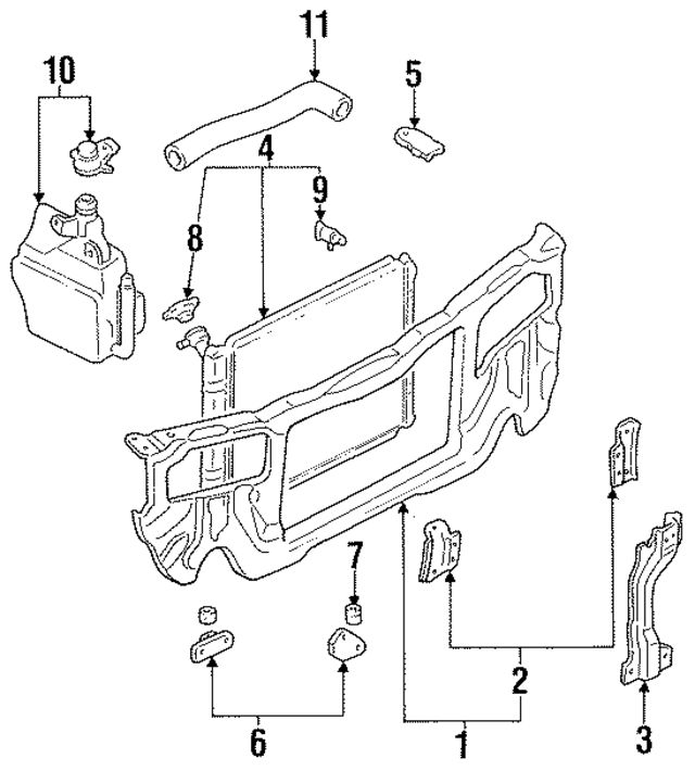 F1CZ13A114A - Cooling System: Lamp Bracket for Ford: Escort Image