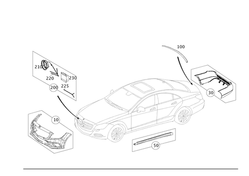 Outside Attachment Parts for 2014 Mercedes-Benz CLS 63 AMG&reg; S #0