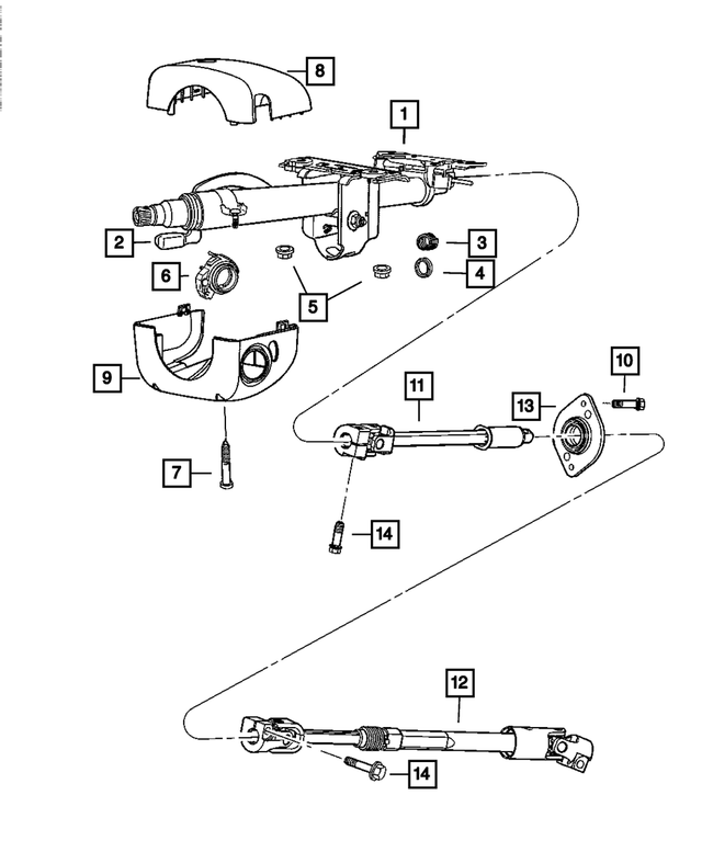5290070AE - : Steering Column Intermediate Shaft, Upper for Mopar Image