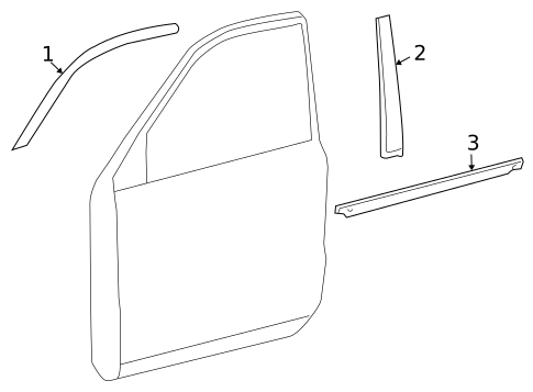 Exterior Trim - Front Door for 2008 Lexus LX570 #0