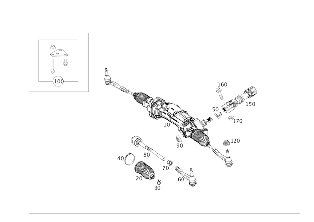 2054620678 - Steering: Steering Coupling for Mercedes-Benz: AMG GT 43, AMG GT 53, AMG GT 63, AMG GT 63 S, AMG GT 63 S E Performance, C400, C43 AMG, C450 AMG, CLS450, CLS53 AMG, E300, E350, E400, E43 AMG, E450, E53 AMG, E63 AMG S, GLC300, GLC43 AMG, GLC63 AMG, GLC63 AMG S Image