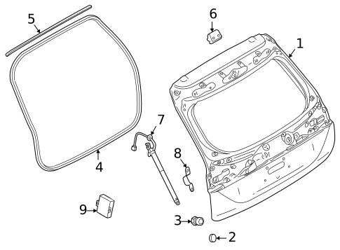Lift Gate for 2025 Mitsubishi Outlander PHEV #0