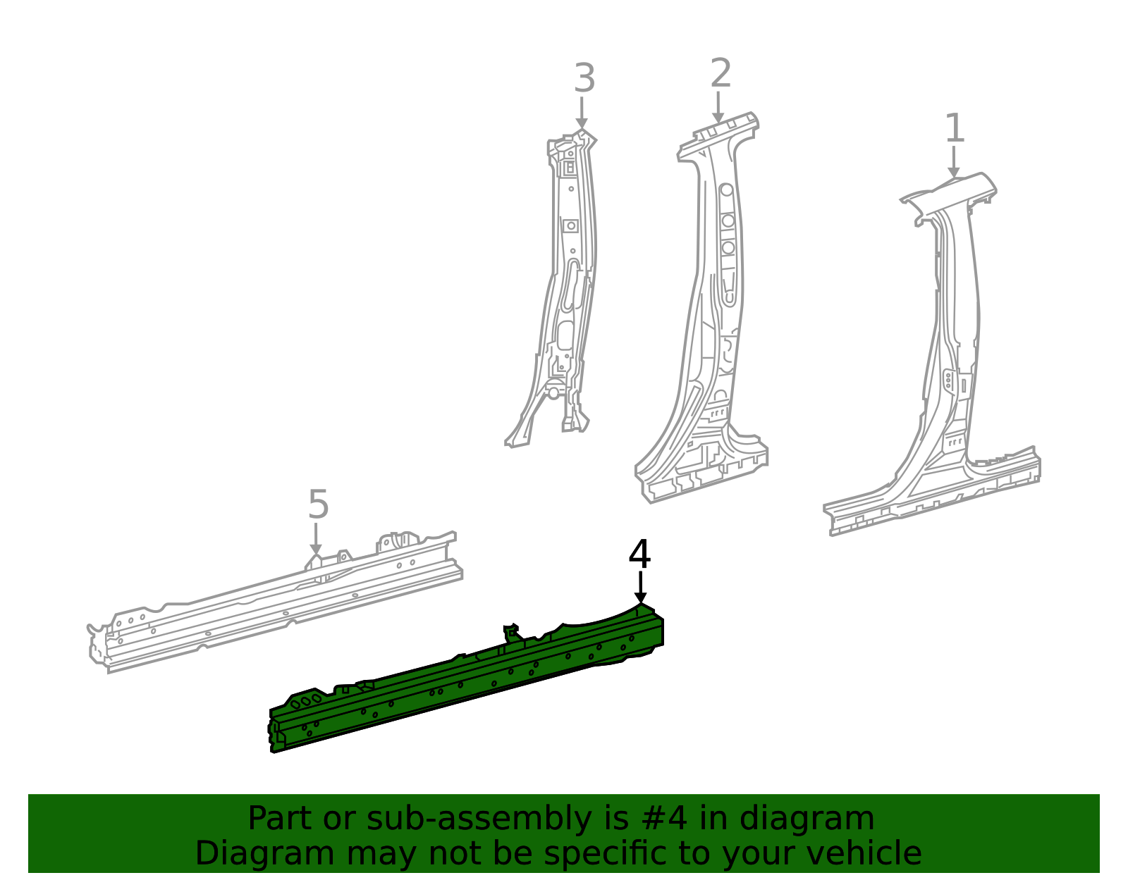 Genuine Official Toyota Rocker Panel Reinforcement part# 61404