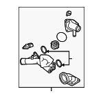 LR005631 - Cooling System: Thermostat Unit for Land-Rover Image