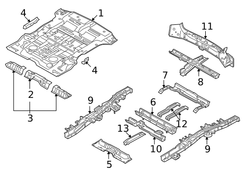 Rear Body & Floor for 2009 Hyundai Veracruz #0