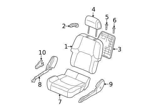 Front Seat Components for 2012 Nissan Pathfinder #1