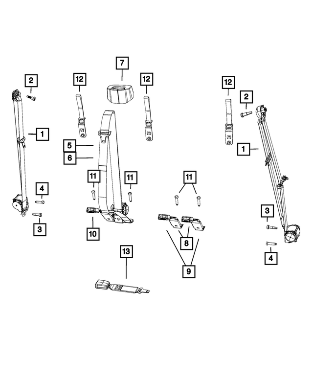 6036773AA - Restraints: Pan Head Screw for Mopar Image image