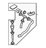 1K0122157GT - Cooling System: Hose &amp; Tube Assembly for Volkswagen: Golf, Jetta, Rabbit Image