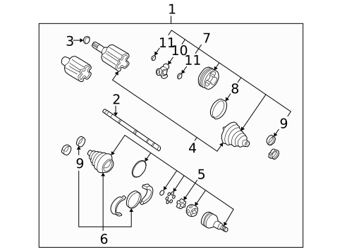 Axle Shaft & Joints for 2002 Oldsmobile Bravada #0