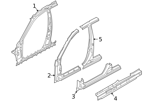 Hinge Pillar for 2005 Kia Amanti #0