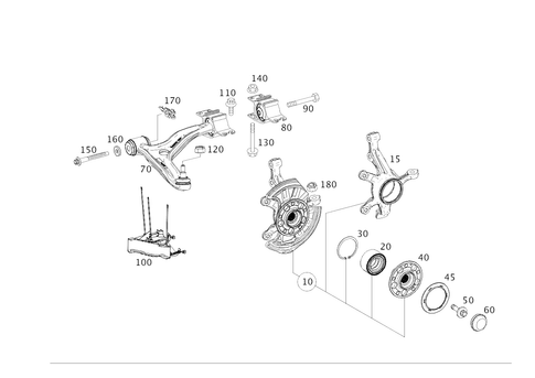 Steering Knuckle and Control Arm for 2015 Mercedes-Benz GLA 250 #0