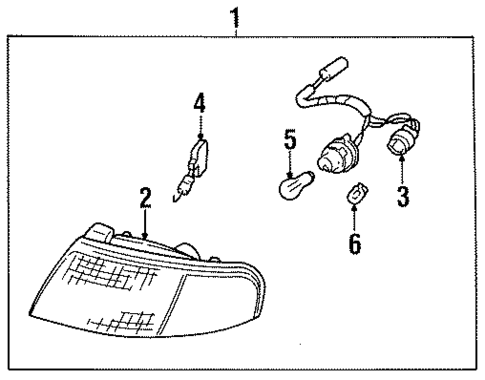 Signal Lamps for 1994 Kia Sephia #0