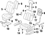 81140SY8A01ZC - Body: Headrest for Acura Image