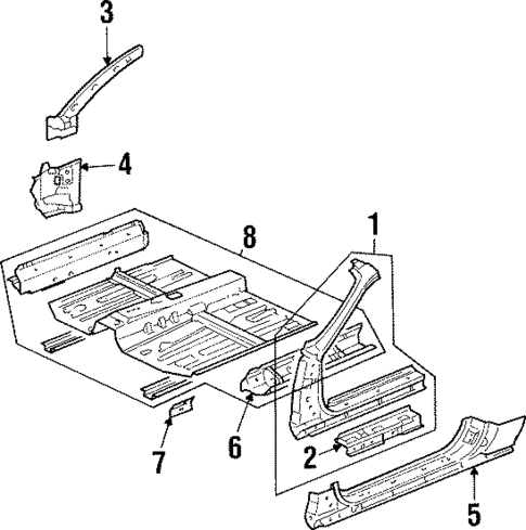Rocker Panel for 1995 Honda Civic del Sol #0